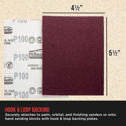 Premium Red 400 Grit 1/4 Sheet Size Red Sanding Sheets, Box of 30 - Hook & Loop Backing Sandpaper, Fine-Cut Abrasive - Fits Palm Sanders, Hand Sanding Blocks - Woodworking, Auto Paint in Kuwait