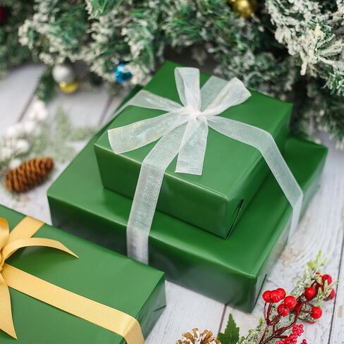 CAMKUZON Pink Matte Wrapping Paper Roll - Solid Color Pearly-Lustre Pink Gift Wrap Paper for Wedding, Birthday, Christmas, Holiday, Baby Shower - 17.4 Inch in Kuwait