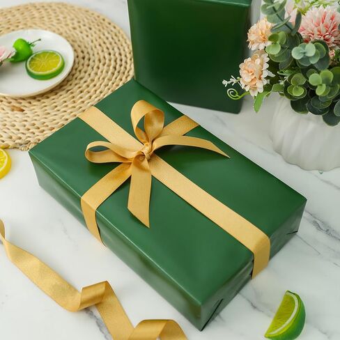 CAMKUZON Pink Matte Wrapping Paper Roll - Solid Color Pearly-Lustre Pink Gift Wrap Paper for Wedding, Birthday, Christmas, Holiday, Baby Shower - 17.4 Inch in Kuwait