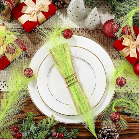 8 قطع عيد الميلاد 16.93 بوصة أحمر أخضر صناعي لامع مجعد التوت ينبع عيد الميلاد شجرة فروي الديكور مع الكرة الحمراء فو بامباس العشب ديكور لشجرة عيد الميلاد توبر المنزل مكتب إكليل الحرف الهدايا in Kuwait