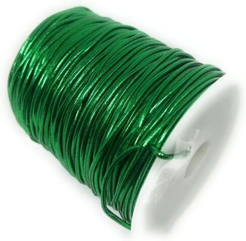 Weststone Qty 1 roll Silver - 300ft x 2mm Round Metallic Stretch Cord Elastic Cords Elastic Stretch String for Bracelets, Braiding, Ornament Hanging, Gift Wrapping - Silver in Saudi Arabia
