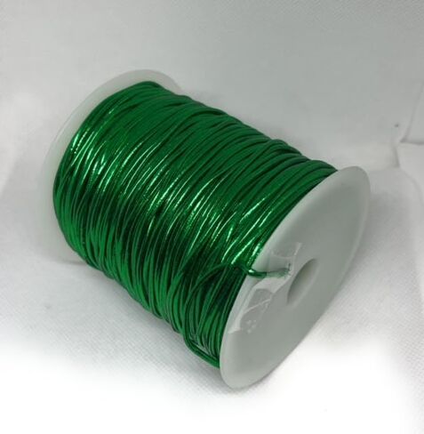 Weststone Qty 1 roll Silver - 300ft x 2mm Round Metallic Stretch Cord Elastic Cords Elastic Stretch String for Bracelets, Braiding, Ornament Hanging, Gift Wrapping - Silver in Saudi Arabia
