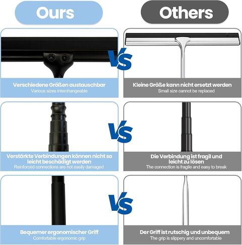 60" Telescopic Shower Squeegee for Glass Doors, Stainless Window Squeegee for Home, Shower Squeegee for Tile Shower Walls, Shower Glass Cleaner Squeegee, Glass Squeegee Bathroom Shower in Saudi Arabia