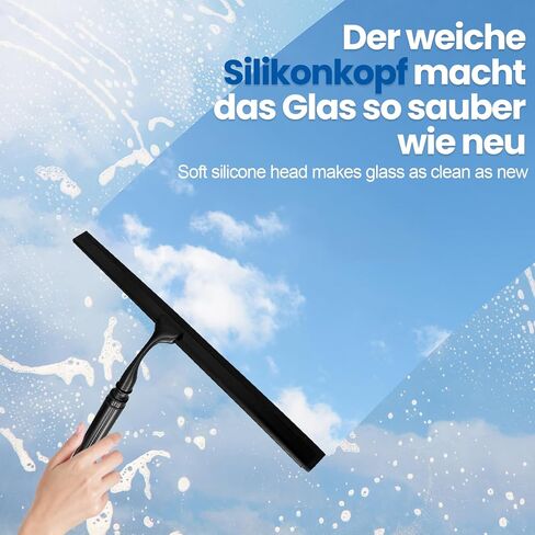 60" Telescopic Shower Squeegee for Glass Doors, Stainless Window Squeegee for Home, Shower Squeegee for Tile Shower Walls, Shower Glass Cleaner Squeegee, Glass Squeegee Bathroom Shower in Saudi Arabia