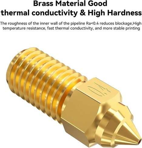 3D Printer Brass Nozzles Kit for Ender 3 V3 SE, 3D Printer 10PCS High Speed 0.4mm Nozzles Kit for Creality 3D Printer Ender 3 V3 SE, Ender 5 S1, Ender 7, Spider 1.0 Hotend in Saudi Arabia