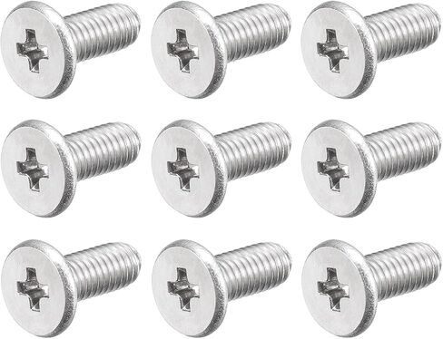 براغي آلة ذات رأس مسطح YXQ M4x12mm، برغي فيليبس كروس، 304 من الفولاذ المقاوم للصدأ، مسامير تثبيت، 60 قطعة in Saudi Arabia