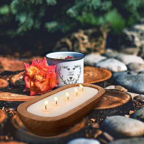 Aromatherapy Candle, SEVEYEE Christmas Tree Candle 3wicks 12oz, Large Wooden Bowl Candles for Women,Girl Birthday Gift,Apple Fragrance in Saudi Arabia