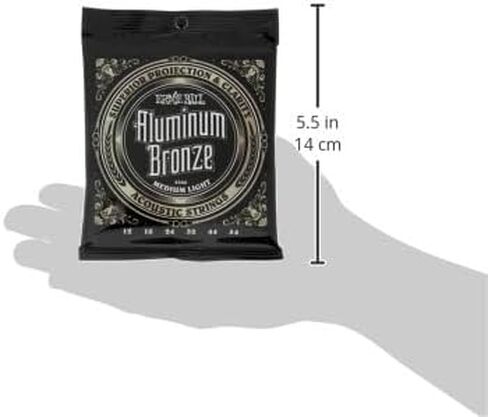 Ernie Ball Medium Aluminum Bronze Acoustic Guitar Strings, 13-56 Gauge (P02564) in Saudi Arabia