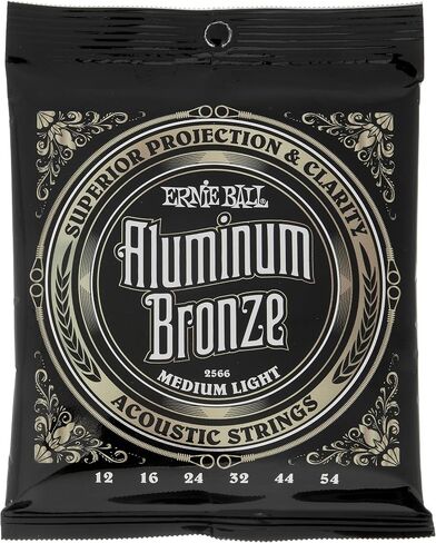 Ernie Ball Medium Aluminum Bronze Acoustic Guitar Strings, 13-56 Gauge (P02564) in Saudi Arabia