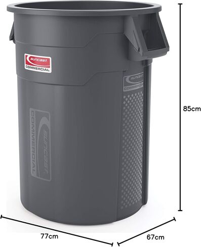 Suncast Commercial Products 44 Gallon Utility Trash Can, Blue, TCU44BL in Kuwait