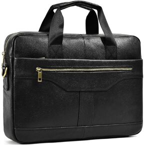 حقائب جلدية مقاس 15.6 بوصة، حقائب كمبيوتر محمول، حقائب عمل، حقيبة مكتب للسفر، حقيبة يد للكمبيوتر، حقيبة كتف للرجال (3316-بني) in Kuwait