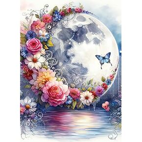 Auremi 5D Sunset Beach Diamond Painting Kits, Landscape Diamond Art Painting Kits for Adults DIY Full Drill Diamond Dots Crystal Craft Kits for Home Wall Decor Gifts 11.8x15.7 inch