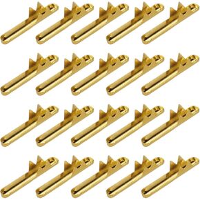 PATIKIL Elastic Cord Crimp Ends, 100 Pcs Copper Elastic Barbed Cord Fastener Half Cover Cord Ends for Binding Hanging Webbing DIY, Gun Color