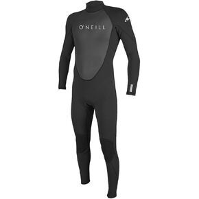 O'Neill Men's Reactor-2 3/2mm Back Zip Full Wetsuit, Black/Black, MS