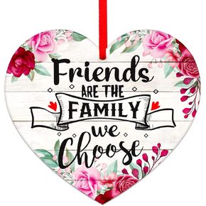 FaCraft Friend Christmas Ornaments 2023 Friends Christmas Keepsake Gifts for Women Friends Christmas Friendship Ornaments for Christmas Tree Decorations Xmas Present Gifts for Friends Bestie BFF Women