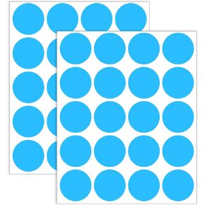 1.5" Round Colored Removable Stickers Labels - 10 Colors,Pack of 600 in Kuwait