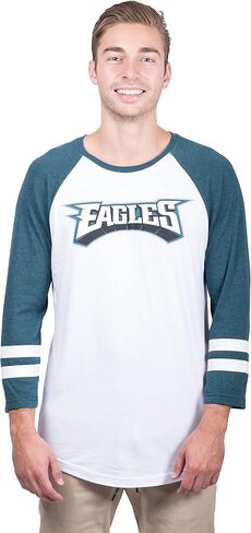 Ultra Game Men's Standard Raglan Baseball 3/4 Long Sleeve Tee Shirt, White, Medium in Saudi Arabia