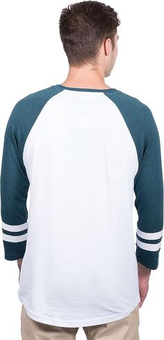 Ultra Game Men's Standard Raglan Baseball 3/4 Long Sleeve Tee Shirt, White, Medium in Saudi Arabia