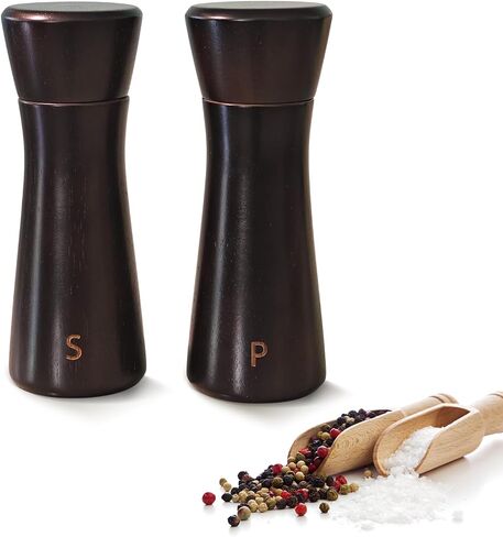 Mini Salt and Pepper Grinder Set,4 Inch Refillable Pepper Grinder for Adjustable Coarseness,Premium Stainless Steel Spice Mill,Portable Salt Mills for RV Travel Grinder Sets (2 Pack) in Saudi Arabia