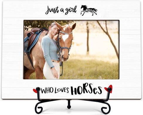 Horse Memorial Photo Frame Gifts, You Left Your Hoof Prints Wooden Picture Frame With Stand, Remembrance Frame Gifts For Horse Owner Horse Lover Cowgirls, Passing Away Gifts For Loss Of Horse -52 in Kuwait