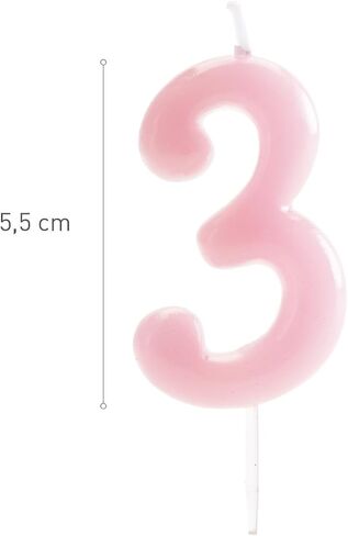 dekora - Original Birthday Candles Numbers in Blue - Candle 1 Birthday Boy - Birthday Candle 1 Year in Kuwait