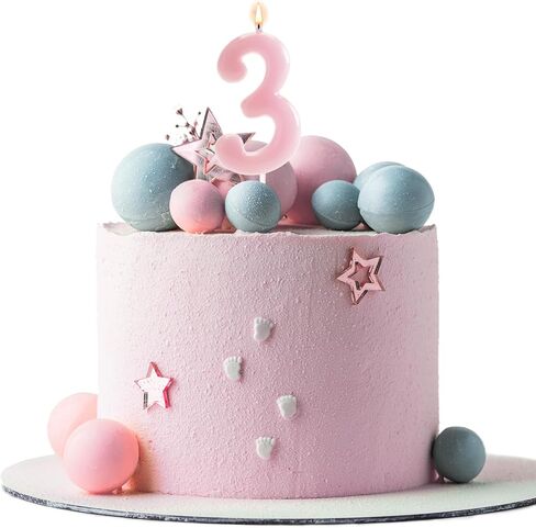 dekora - Original Birthday Candles Numbers in Blue - Candle 1 Birthday Boy - Birthday Candle 1 Year in Kuwait
