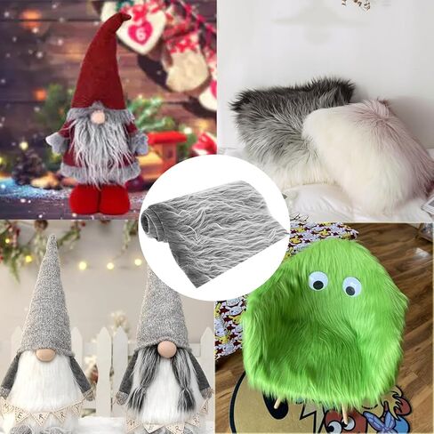 Faux Fur Fabric Christmas Winter Squares Shaggy Fur Fabric Patches White 10x15 Inch for DIY Craft Hobby Halloween Winter Costume Decoration in Saudi Arabia