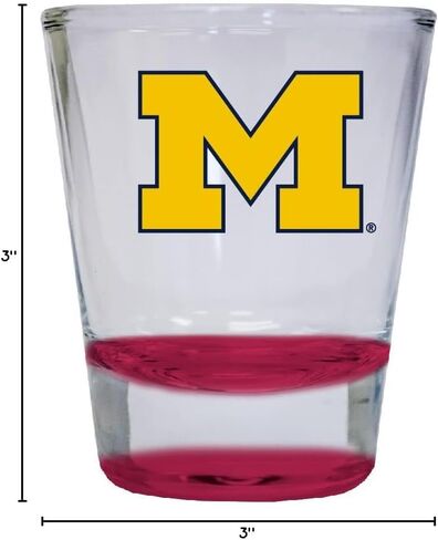 R and R Imports Michigan Wolverines 2 أونصة نظارات ملونة باللون الأزرق منتج جامعي مرخص رسميًا in Kuwait