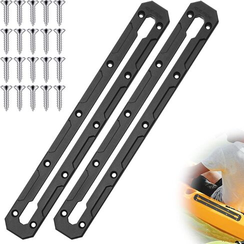 Kayak Track, 10.4 inch Kayak Low Profile Track, Kayak Gear Track Mount Accessories for Fishing Rod Holder, Cup Holder, Anchor Cleats, 2 Pack in Kuwait