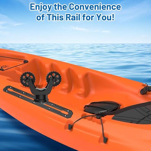 Kayak Track, 10.4 inch Kayak Low Profile Track, Kayak Gear Track Mount Accessories for Fishing Rod Holder, Cup Holder, Anchor Cleats, 2 Pack in Kuwait