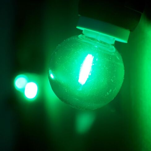 25 Pack G40 LED Red Light Bulb Green Light Bulb, 1 Watt Colored Light Bulbs String Light Bulbs Plastic Shatterproof E12 Base Outdoor Replacement Christmas Halloween Light Bulbs, 120 Volt in Saudi Arabia