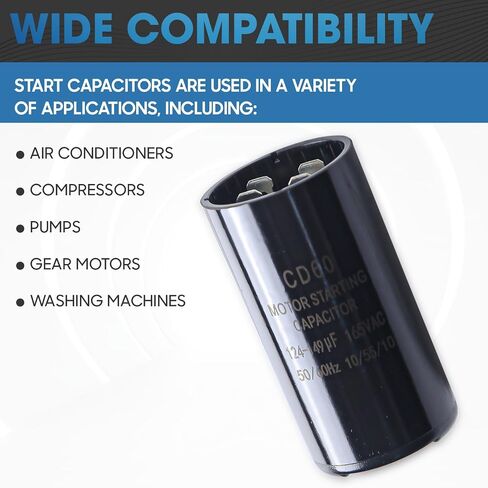 Seentech 270-324 uf/MFD 330 VAC ±20% Round Motor Start Capacitor 50/60 Hz AC Electric Universal Fit for AC Motor Run or Fan Start and Cool or Heat Pump Air Conditioner in Saudi Arabia