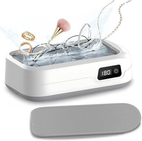 High-Efficiency Ultrasonic Jewelry Cleaner, 40W 640ml 48KHz Portable Professional Ultrasonic Cleaner for Jewelry, Eyeglass, Watches, Dentures, Ring, Blade Razor in Saudi Arabia