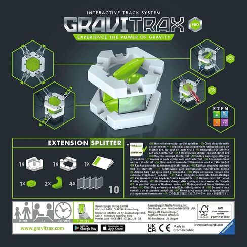 Ravensburger GraviTrax PRO: Splitter Accessory | Marble Run and STEM Toy for Boys and Girls Ages 8 and Up | Accessory for 2019 Toy of The Year Finalist in Saudi Arabia