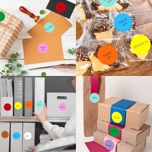 1.5" Round Colored Removable Stickers Labels - 10 Colors,Pack of 600 in Kuwait