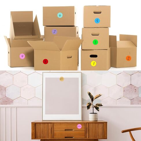 1.5" Round Colored Removable Stickers Labels - 10 Colors,Pack of 600 in Kuwait