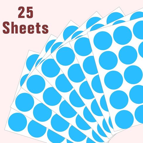 1.5" Round Colored Removable Stickers Labels - 10 Colors,Pack of 600 in Kuwait