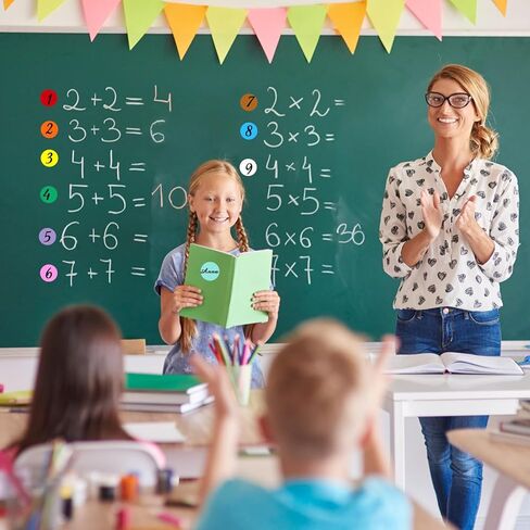 1.5" Round Colored Removable Stickers Labels - 10 Colors,Pack of 600 in Kuwait