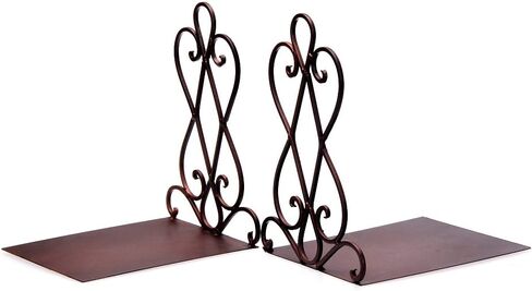 نهايات كتب معدنية فاخرة، حامل منظم قديم، حامل مكتب للمدرسة، رف كتب ليبراري، غلاف مزخرف مع حشوة (مجموعة من 2) أبيض in Kuwait