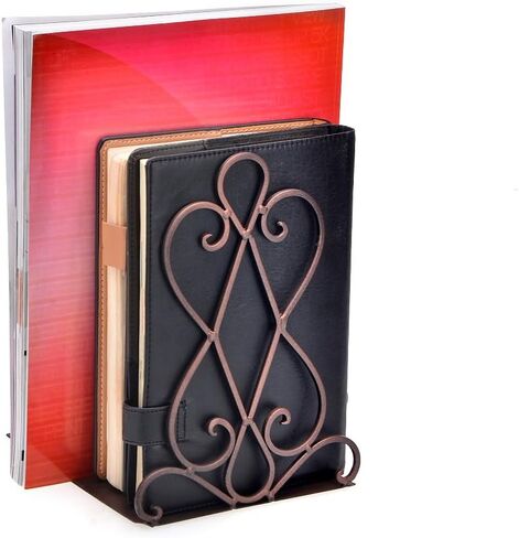 نهايات كتب معدنية فاخرة، حامل منظم قديم، حامل مكتب للمدرسة، رف كتب ليبراري، غلاف مزخرف مع حشوة (مجموعة من 2) أبيض in Kuwait