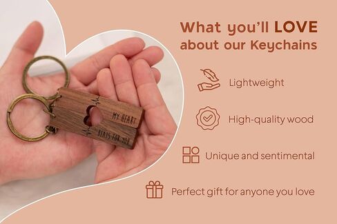 MUUJEE Wooden Heart Cutout Keychain Set - Avocado Sisters Key Rings Bag Charm for Two Sis Bff Best Friends Matching in Kuwait