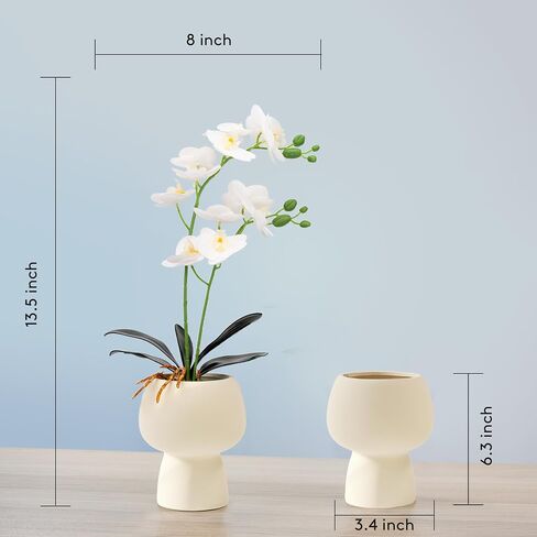 Artificial Fake Flowers for Home/Wedding Decoration, Simulated Peony Flowers with Glass Vase - 14.96 inches, Made of Realistic Plastic Material,A Great Gift for Anyone in Saudi Arabia