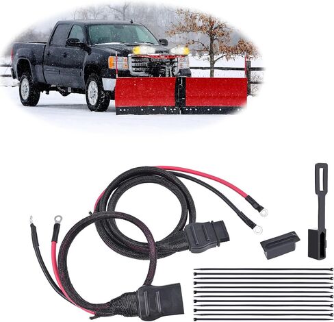 21294 61169 2-Pin Battery Cable Harness Kit Plow Side 21294 8245 & Truck Side 61169 8274 fit for Western Fisher Snow Plows in Kuwait