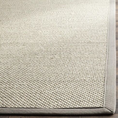 SAFAVIEH Natural Fiber Collection Area Rug - 8' x 10', Marble & Beige, Border Sisal Design, Easy Care, Ideal for High Traffic Areas in Living Room, Bedroom (NF143C) in Saudi Arabia