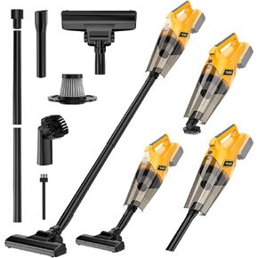 مكنسة كهربائية لاسلكية متوافقة مع بطارية ديوالت 20 فولت (البطارية غير متضمنة) - مكنسة كهربائية محمولة خفيفة الوزن 20 كيلو باسكال 6 في 1، شفط قوي، محرك بدون فرش، أرضيات من الخشب الصلب، سجاد، تنظيف شعر الحيوانات الأليفة in Kuwait