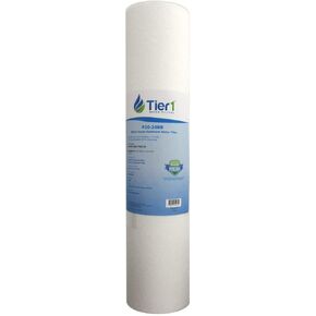 Tier1 20 Micron 20 Inch x 4.5 Inch | 4-Pack Spun Wound Polypropylene Whole House Sediment Water Filter Replacement Cartridge | Compatible with Pentek DGD-7525-20, 155356-43, Home Water Filter