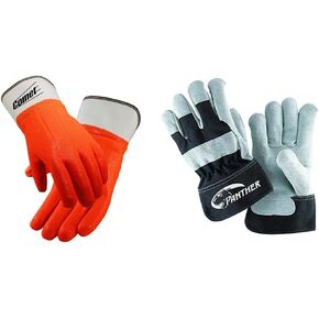 Galeton Comet Insulated PVC Coated Gloves Safety Cuff Orange 12 Pack