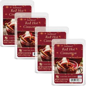 Scentsationals Christmas Wax Melts, Wax Cubes Strong Scent - Holiday Collection Frosted Pine - Long Lasting Scented Wax Melts for Warmer, 2.5 oz (4-Pack)