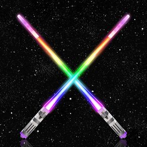 LIGHTSABER CHOPSTICKS LIGHT UP STAR WARS LED Glowing Light Saber Chop Sticks REUSABLE Sushi Lightup Sabers - 8 COLOR MODES 1 Pair
