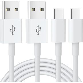 USB C Cable, 2Pack 6ft USB to USB C Cable Fast Charging USB Type C Cable Compatible for Car Carplay,Samsung Galaxy S23 S22 S21 S20 S9, Note 10 9 8,iPhone 15,Google Pixel,OnePlus